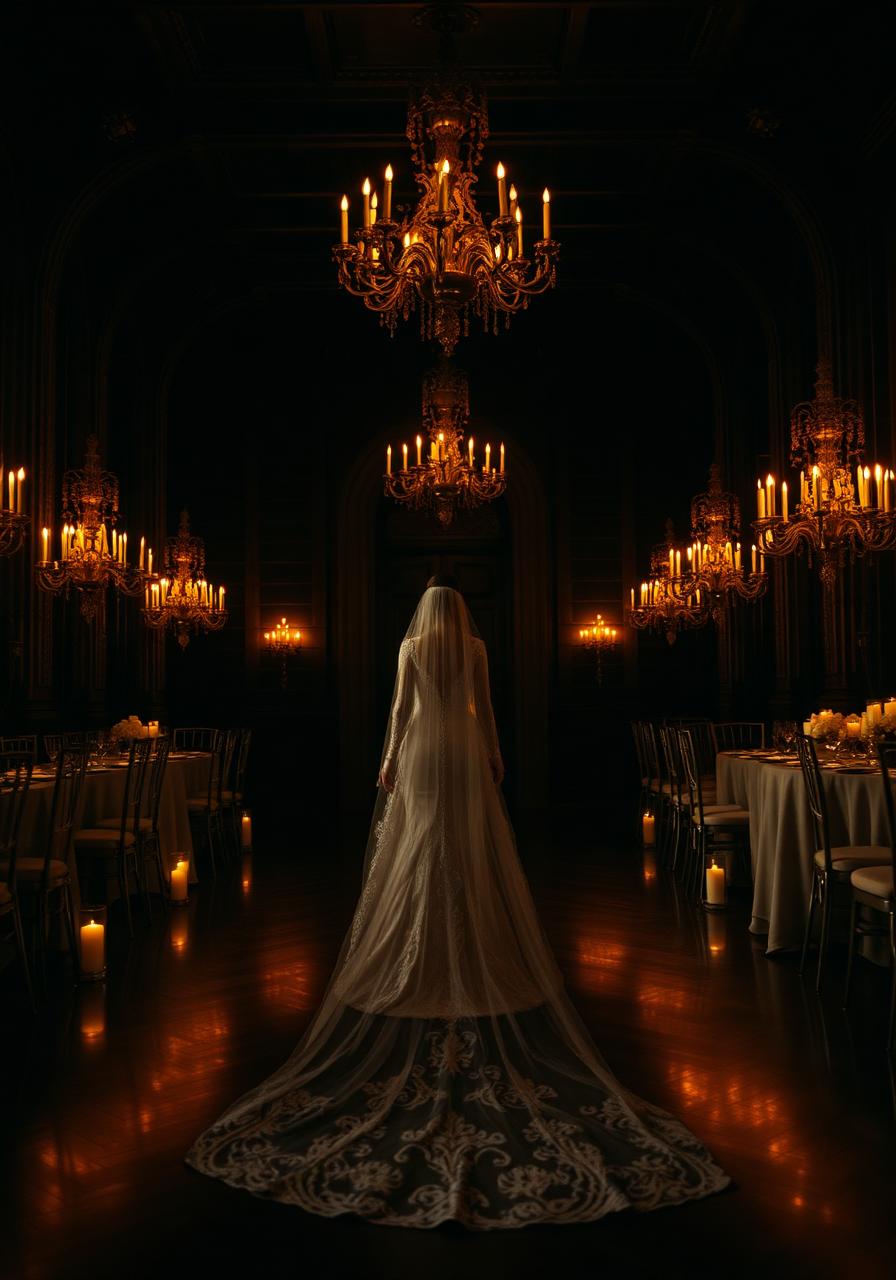 Bride in ballroom